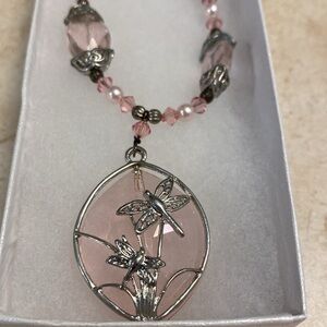 Handmade Dragonfly Necklace and Bracelet Set